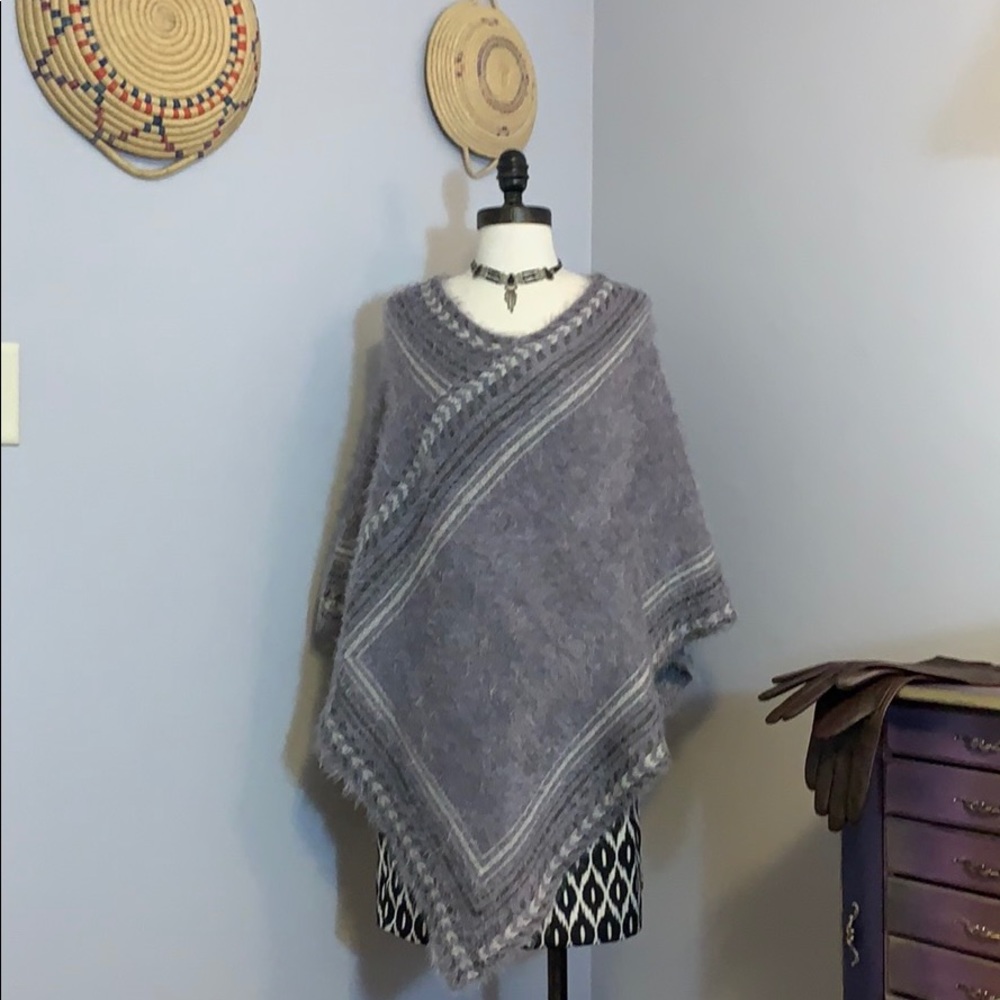 Pretty Grey Poncho